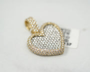 2.06 CT Round Diamond Heart 1in 14k Yellow Gold