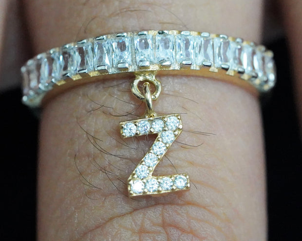 Letter Z Gold Ring