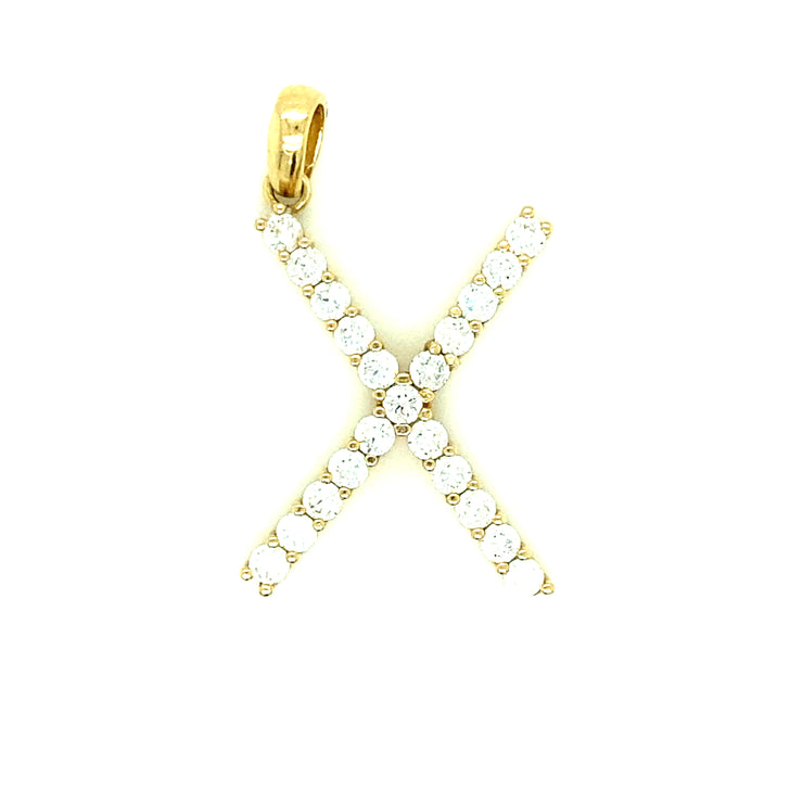 Letter X 14K Yellow Gold