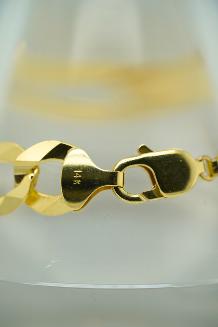 Curb Cuban Bracelet 14K Yellow Gold
