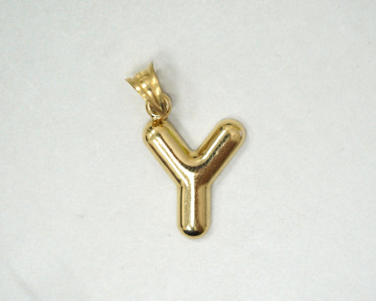 Letter Y Pendant 14K Yellow Gold
