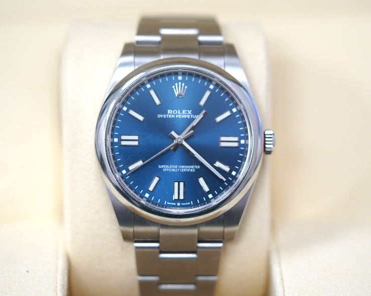 Pre Owned Rolex Stainless Steel Blue Dial 40mm