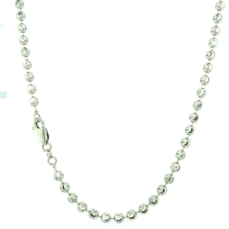 Solid Moon Cut Chains 14K