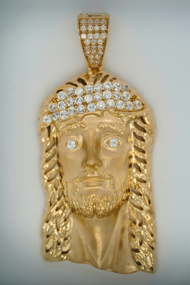 Jesus Piece Matt" 14k Yellow Gold