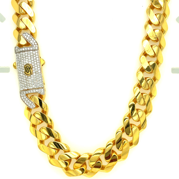 Hollow Monaco Chain 14K Yellow Gold