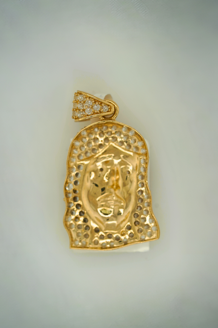 Jesus Head 14K Yellow Gold