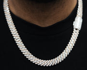 Bust Down Miami Cuban 14k Rose/White Gold