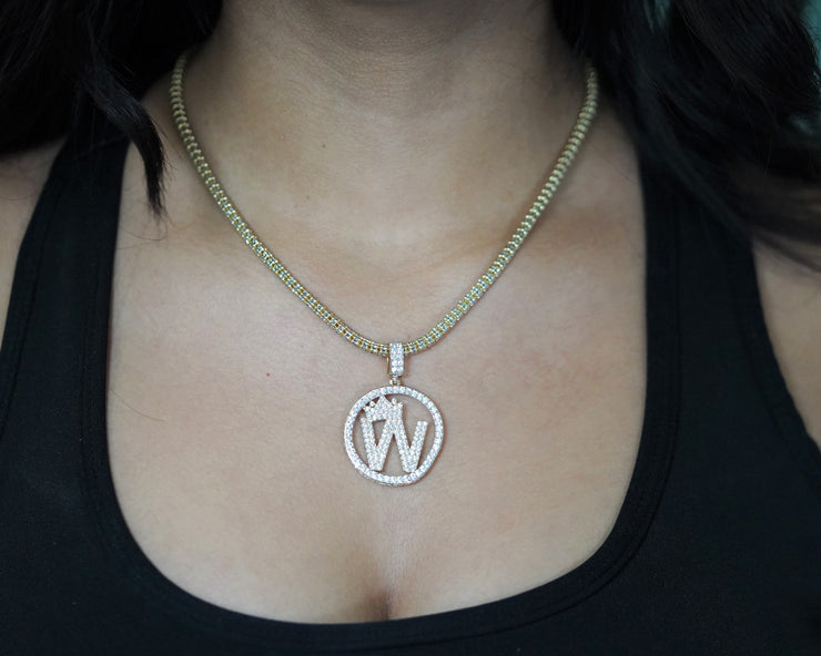 Letter E 14K Yellow Gold