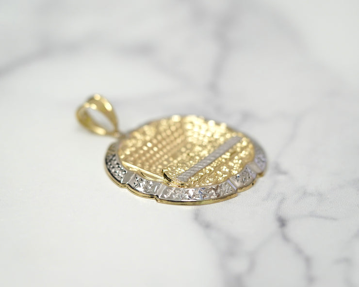 The Last Supper Round 3in Yellow/White 14k Gold