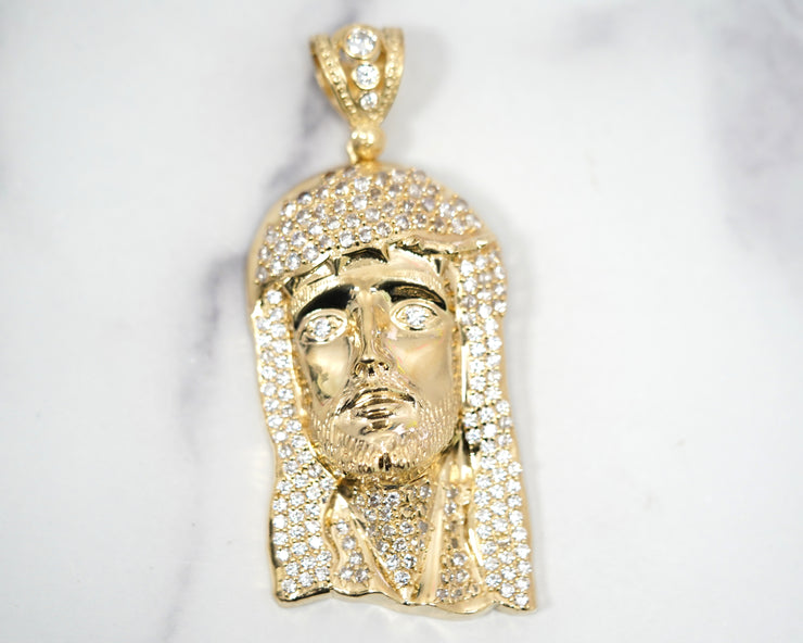 Jesus Head 14K Yellow Gold