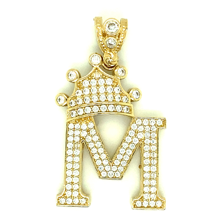 Letter M 14K Yellow Gold
