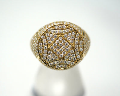 Daimond Square 14K Yellow Gold