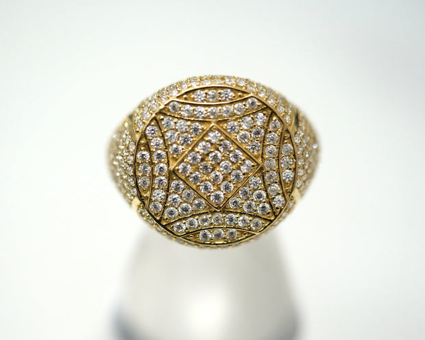 Daimond Square 14K Yellow Gold