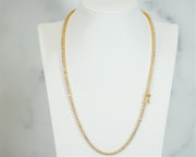 20,2 Ct Tennis Chain 15 Pointers 14K Yellow Gold