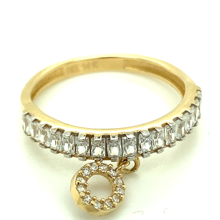 Letter O Ring 14K Yellow Gold
