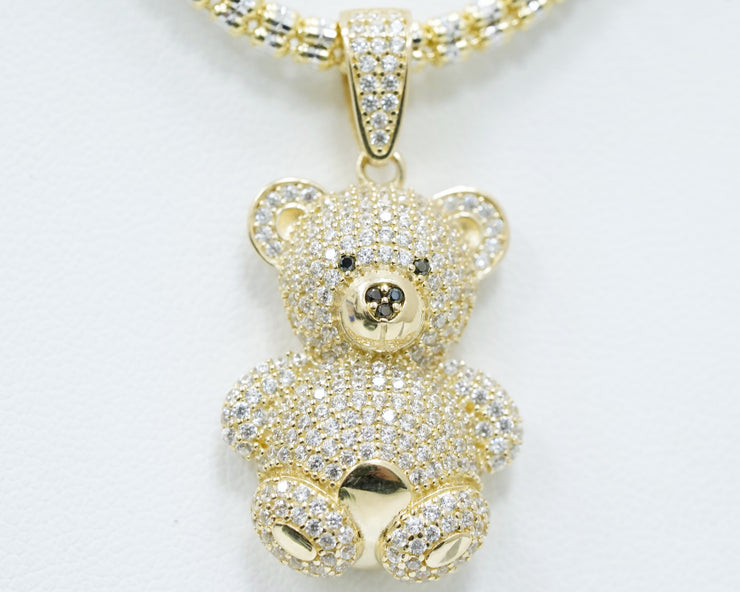 Teddy Bear Pendant 14K Yellow Gold