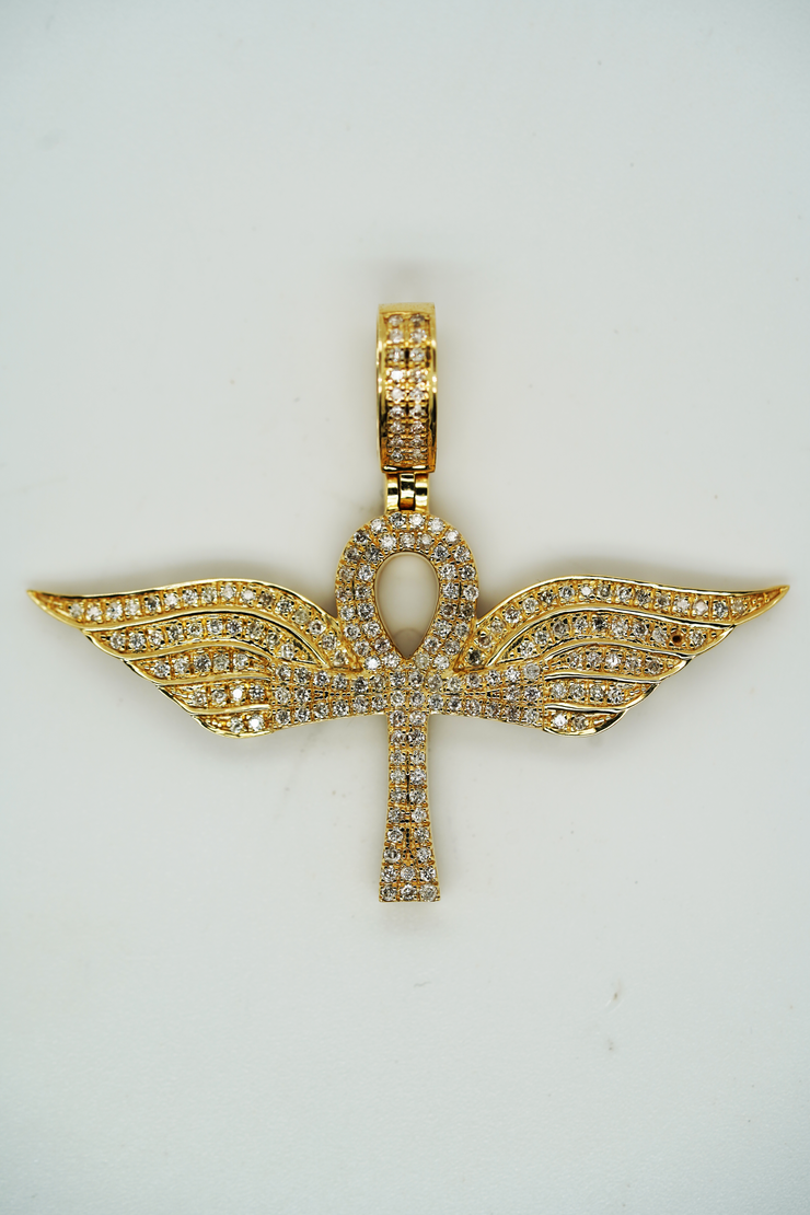Ankh With Wings 14K Yellow Gold
