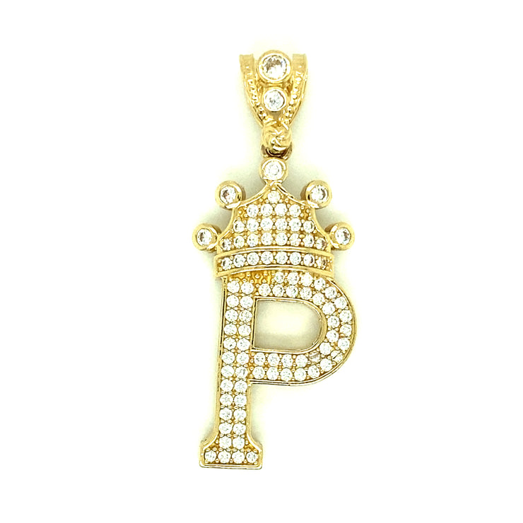 Letter P 14K Yellow Gold