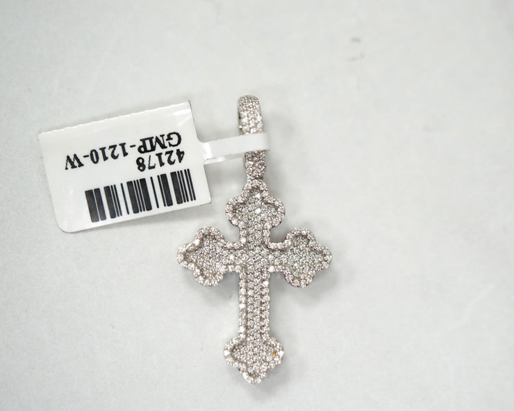 0.41Ct Diamond Cross 14K White Gold