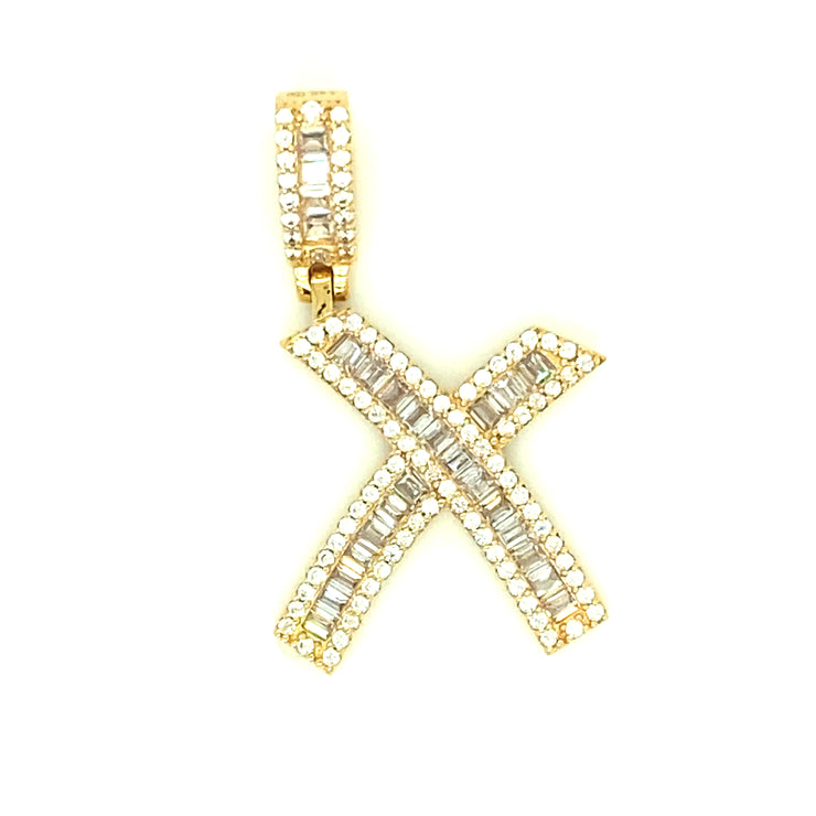 Letter X Yellow Gold