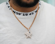 2.5Ct Diamond Star Pentagram Pattern 14K Rose Gold