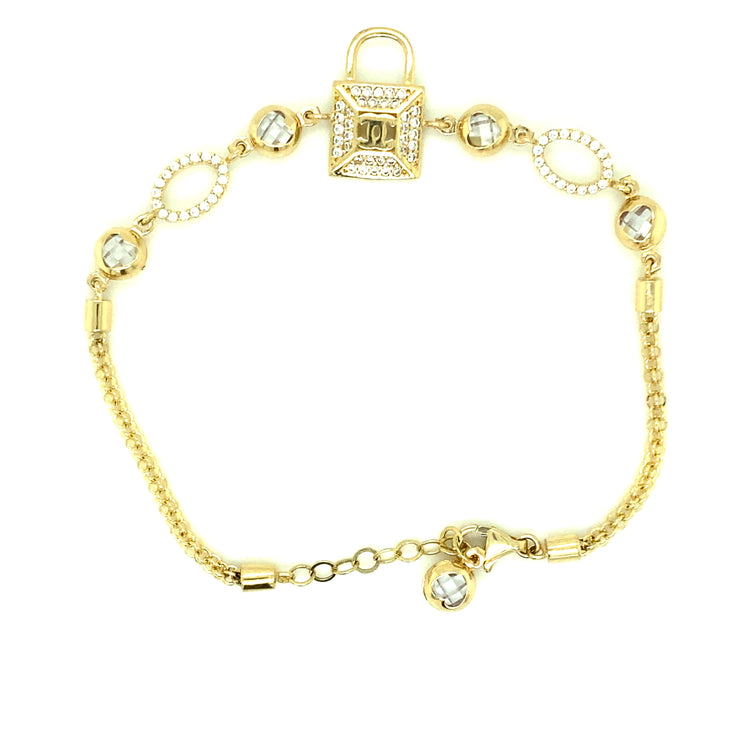 Charm Bracelet 14K Tri-Color