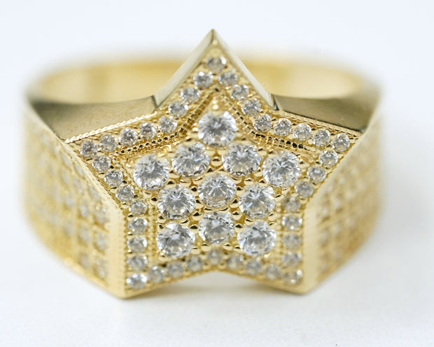 Star Ring 14K Yellow Gold