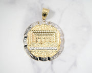 The Last Supper Round 3in Yellow/White 14k Gold