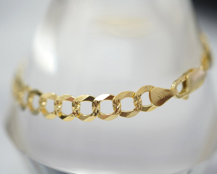 Curb Cuban Bracelet 8.5mm 14k Yellow Gold