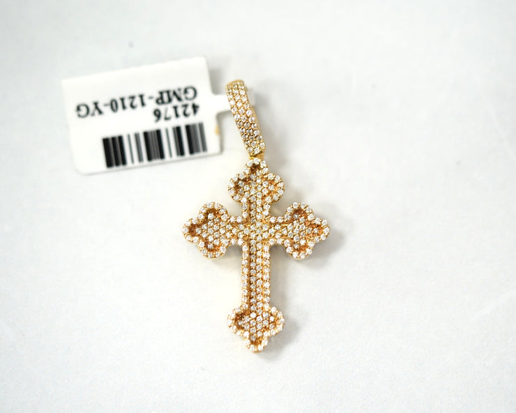 0.41Ct Diamond Cross 14K Yellow Gold