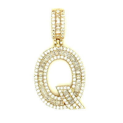 Letter Q 14K Yellow Gold