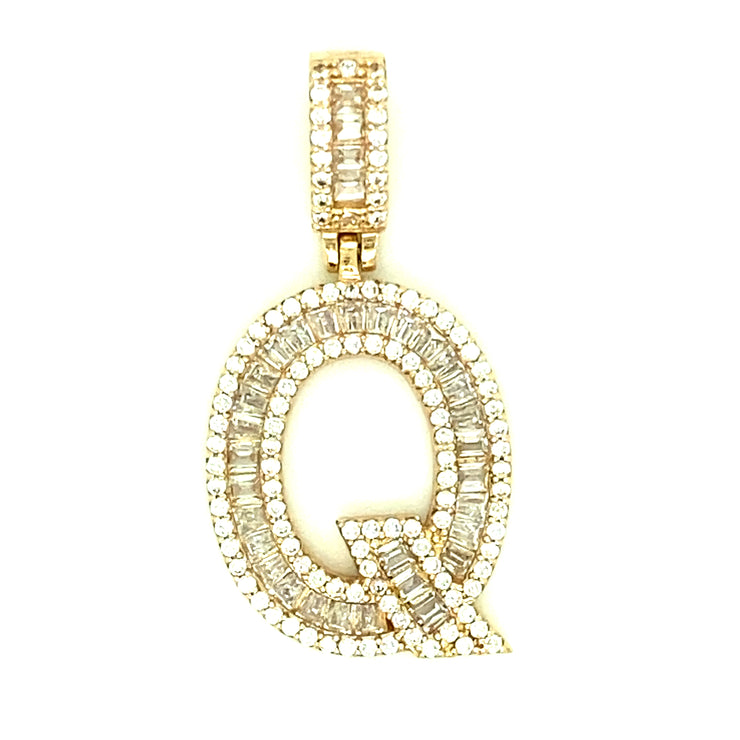 Letter Q 14K Yellow Gold