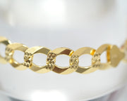 Curb Cuban Bracelet9.5mm 14k Yellow Gold
