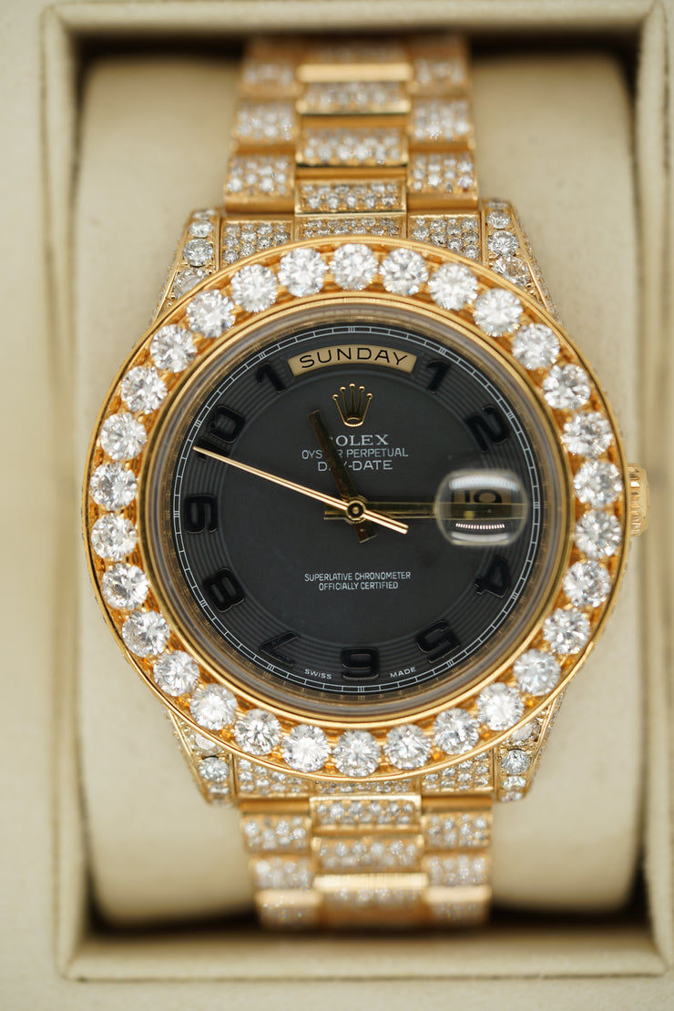 Pre Owned Rolex Day Date (Presidential) Iced Out - 30 Point Diamonds Bezel VS1