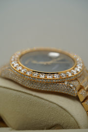 Pre Owned Rolex Day Date (Presidential) Iced Out - 30 Point Diamonds Bezel VS1