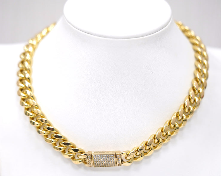 Hollow Miami Cuban 14K Yellow Gold