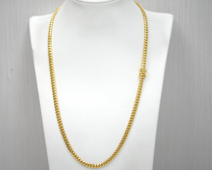 Solid Miami Cuban 4mm 10K Yellow Gold