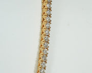 20,2 Ct Tennis Chain 15 Pointers 14K Yellow Gold