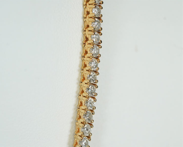 20,2 Ct Tennis Chain 15 Pointers 14K Yellow Gold