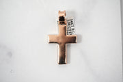 1.30 CT Baguette Cross 1.5in Rose Gold Cross