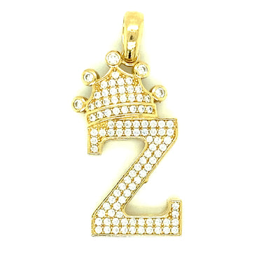 Letter Z 14K Yellow Gold