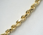 Solid Rope Chain 5.5mm 14k Yellow Gold
