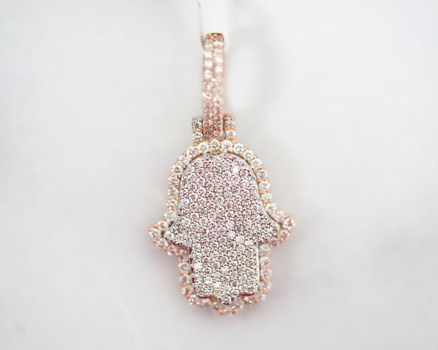 .81ct Round Diamond Hamsa 14k Rose & White Gold