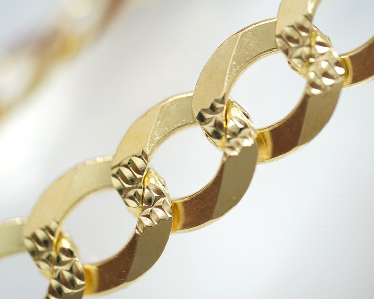 Curb Cuban Bracelet 14K Yellow Gold 12MM