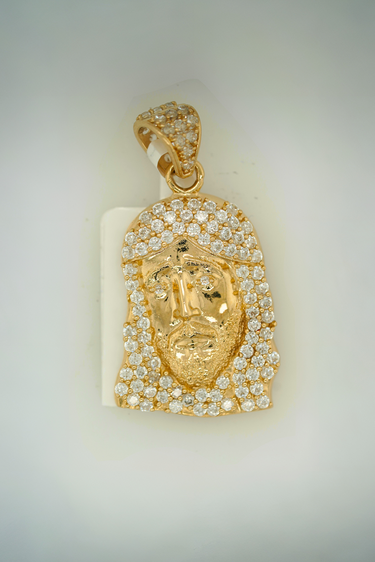 Jesus Head 14K Yellow Gold