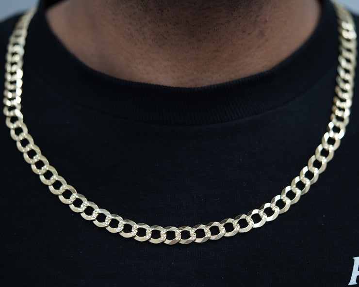 Solid Curb Cuban 14k Yellow Gold