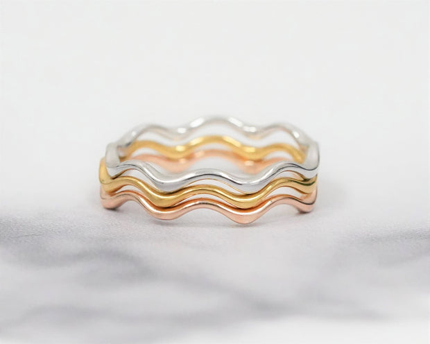 Tri-Color Gold Ring 14K Rosé/Yellow/White Gold
