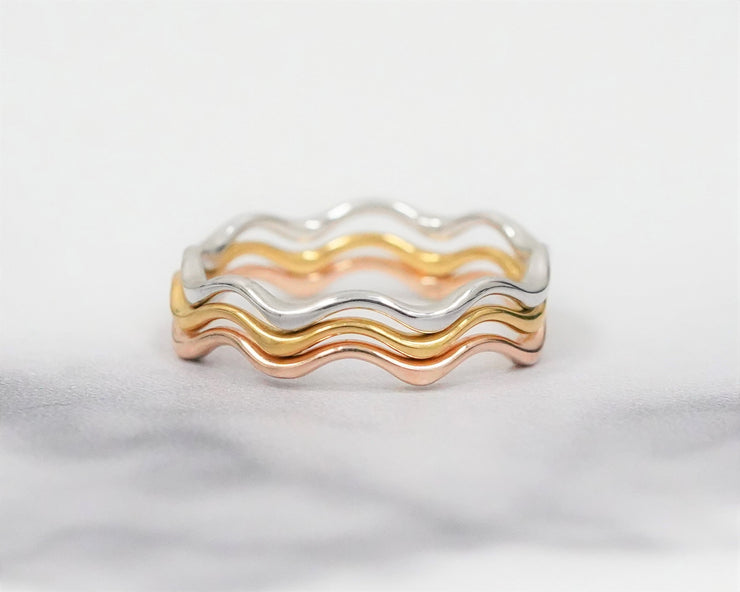 Tri-Color Gold Ring 14K Rosé/Yellow/White Gold