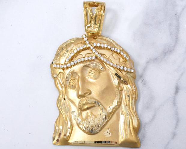 Jesus Head 14K Yellow Gold