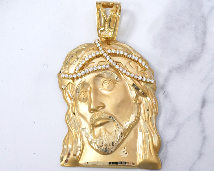 Jesus Head 14K Yellow Gold